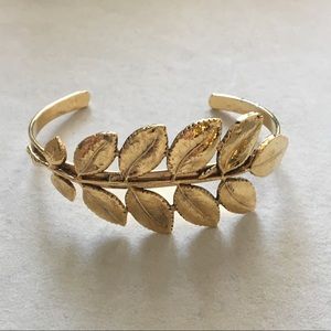 Lotta Djossou Golden Leaf Cuff - Made in Paris